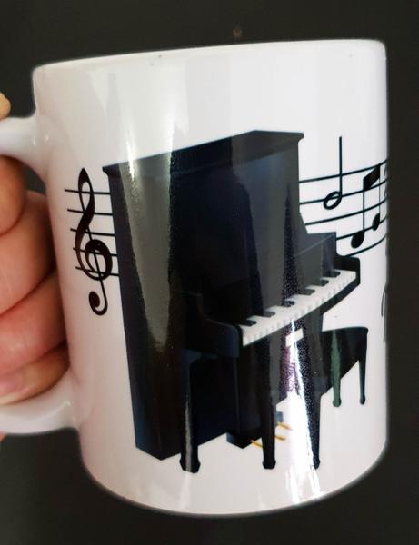 Imagem de Caneca Música Instrumento Musical Pianos Notas Musicais