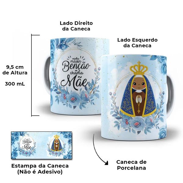 Imagem de Caneca Nossa Senhora aparecida Porcelana Personalizada 1