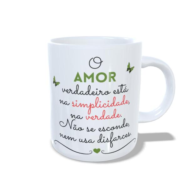 Imagem de Caneca O amor verdadeiro está na simplicidade