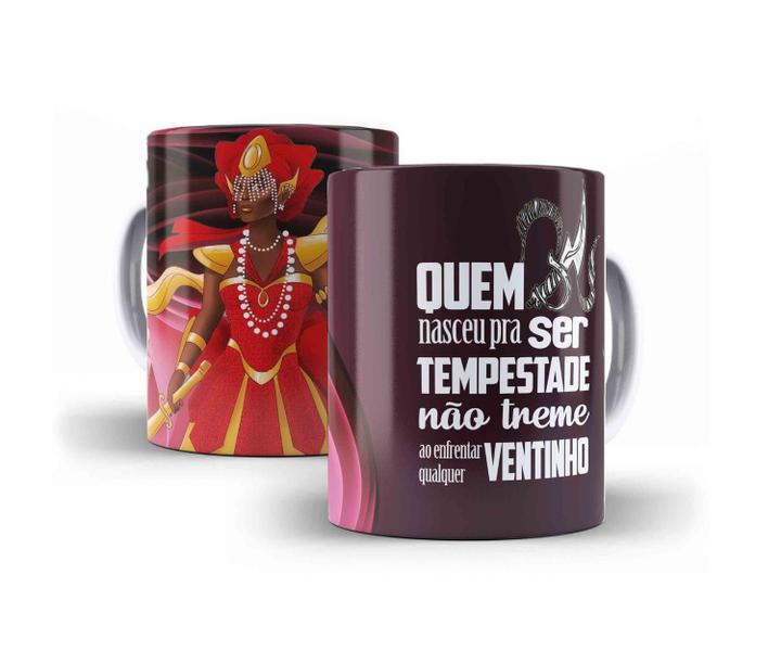 Imagem de Caneca Orixá Iansã Quem Nasceu Para Ser Tempestade Não Treme Ao Enfrentar Qualquer Ventinho