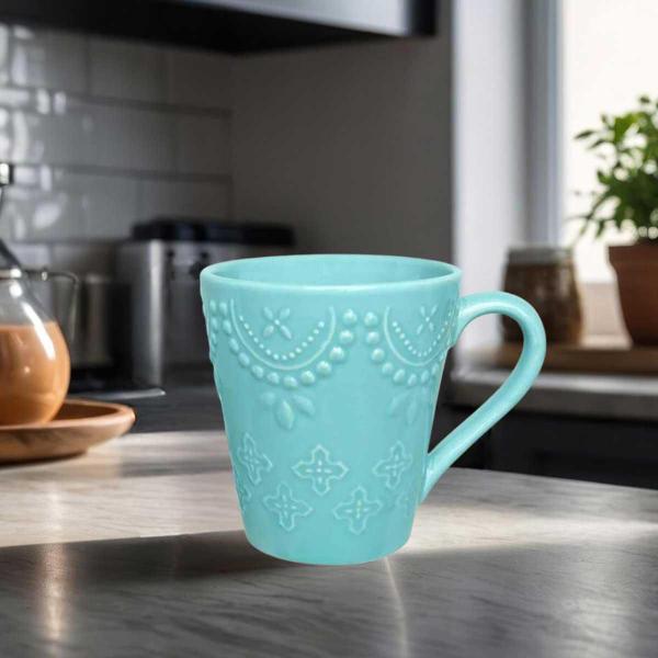 Imagem de Caneca Oxford Dalas 280ml Com Alto-relevo - Azul Claro