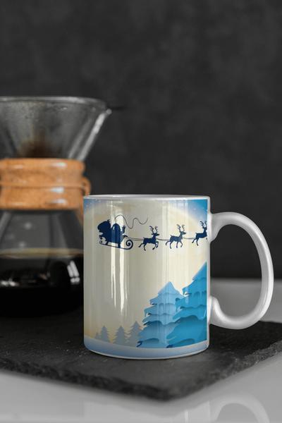 Imagem de Caneca Papai Noel e Renas na Lua Modelo 2