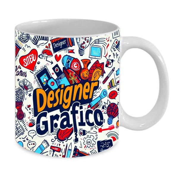 Imagem de Caneca Personalizada de Porcelana Design Gráfico 325 ML