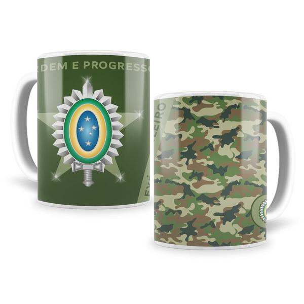 Imagem de Caneca Personalizada Exército Brasileiro Em Porcelana 325Ml