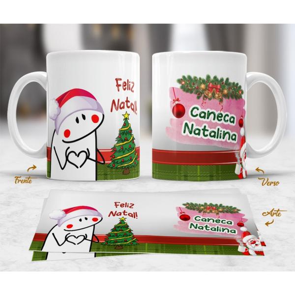 Imagem de Caneca Personalizada Feliz Natal Flork Meme Bento Cake Divertida Engraçada Diversos Modelos Oferta