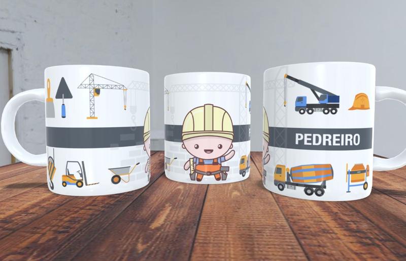 Imagem de Caneca Personalizada Profissões Pedreiro 674 - Guria Criativa