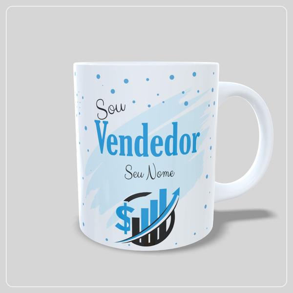 Imagem de Caneca Personalizada  Profissões - Vendedor Com Nome