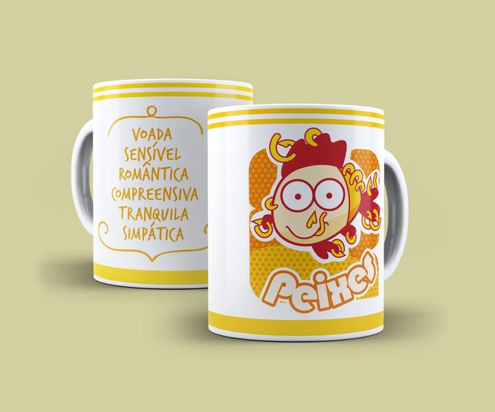 Imagem de Caneca Personalizada Signos Peixes 783  Menor Frete