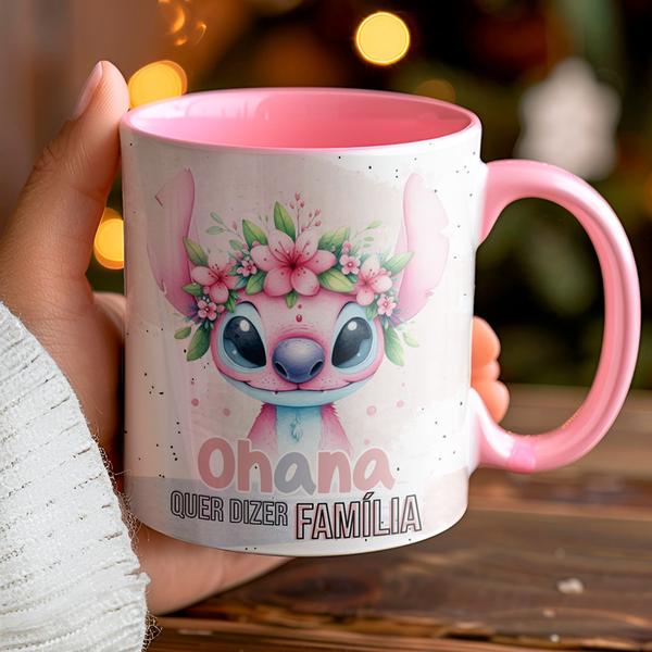 Imagem de Caneca Personalizada Stitch Ohana