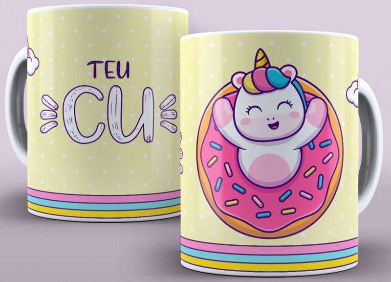 Imagem de Caneca Personalizada - Unicórnio Frases Malcriadas Teu cu