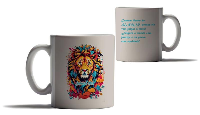 Imagem de Caneca Personalizada Versiculos Biblicos Deus Leão de Judá 1