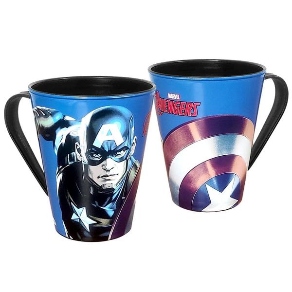 Imagem de Caneca Plástica 360ml Infantil Capitão América Vingadores Original  1 unidade