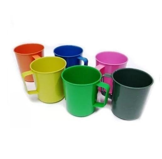 Imagem de Caneca Plástica Para Merenda Escolar 300 Ml Cores - 24 Peças