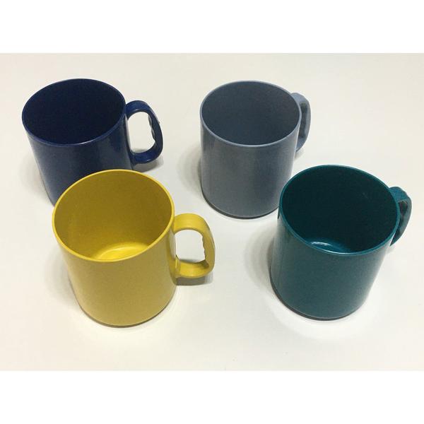 Imagem de Caneca Plástico 300ML  Colorido escolar asilo leite café cozinha