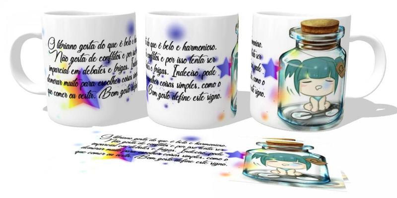 Imagem de Caneca polimero plástico copo Signo Libra