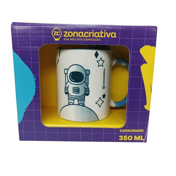 Caneca pop azul amizade astronauta 350ml - Zona Criativa Imagem de Caneca pop azul amizade astronauta 350ml