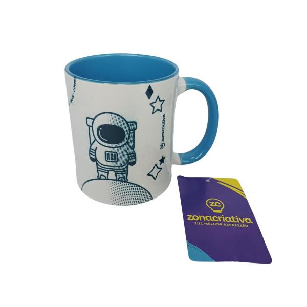 Caneca pop azul amizade astronauta 350ml - Zona Criativa Imagem de Caneca pop azul amizade astronauta 350ml