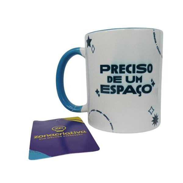 Caneca pop azul amizade astronauta 350ml - Zona Criativa Imagem de Caneca pop azul amizade astronauta 350ml