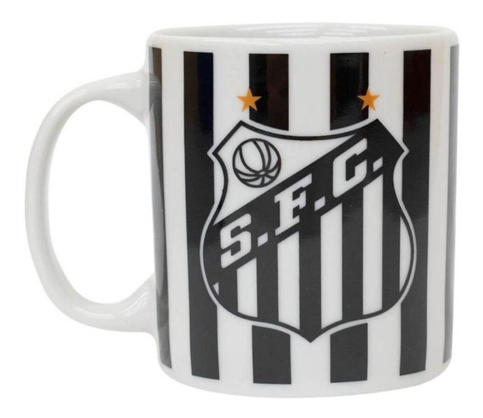 Imagem de Caneca Porcelana 320Ml Café Chá Santos Oficial - Mileno