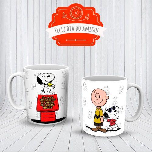 Imagem de Caneca Porcelana 325ml Amigo Snoopy