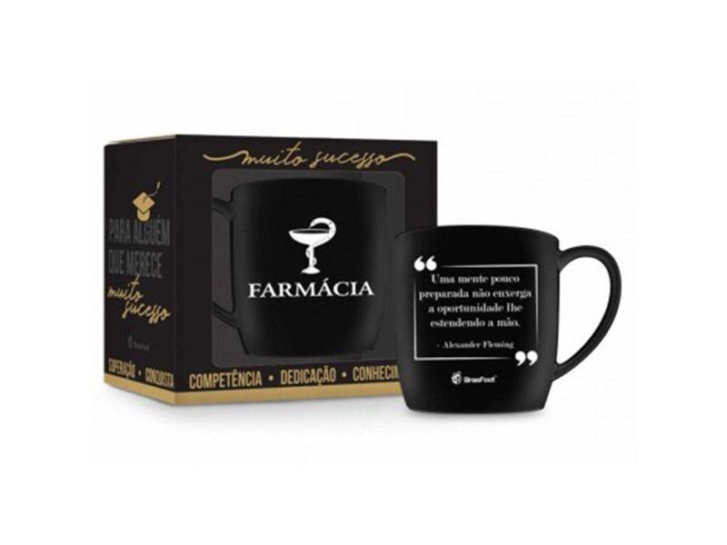 Caneca Porcelana 360ml Urban Curso Brasfoot - Farmácia Imagem de Caneca Porcelana 360ml Urban Curso Brasfoot - Farmácia