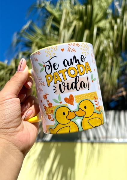 Imagem de Caneca Porcelana Casal Te Amo Patoda Vida