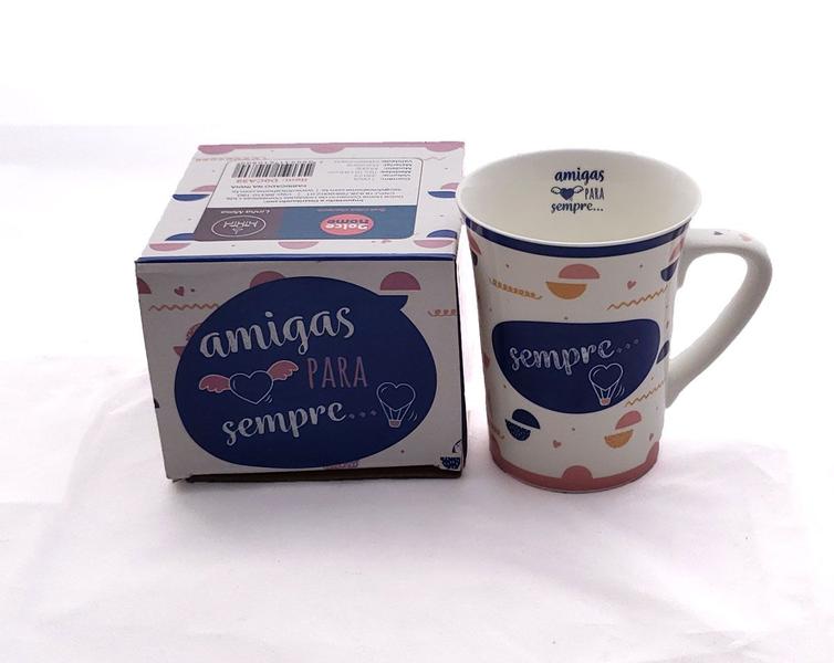 Imagem de Caneca Porcelana Chá Café Amigas Para Sempre 340ml