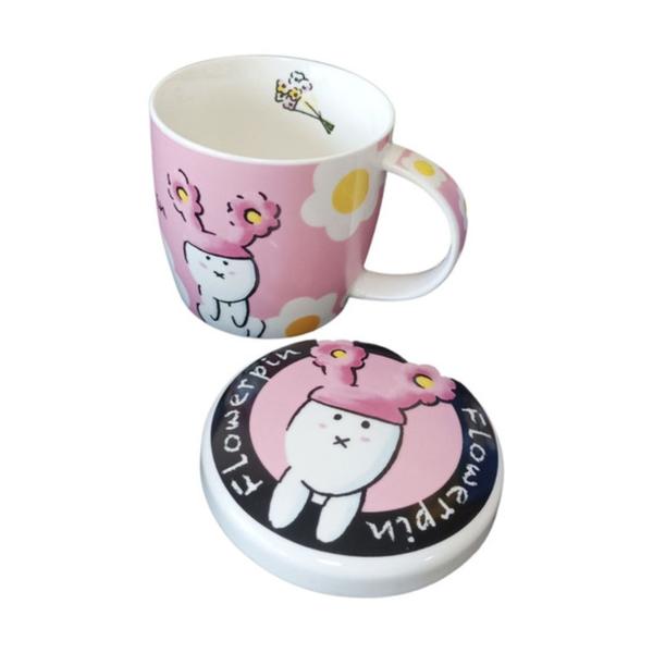 Imagem de Caneca Porcelana Com Tampa Animais P/ Café E Chá