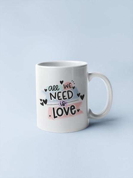 Imagem de Caneca Porcelana Divertida All We Need Is Love