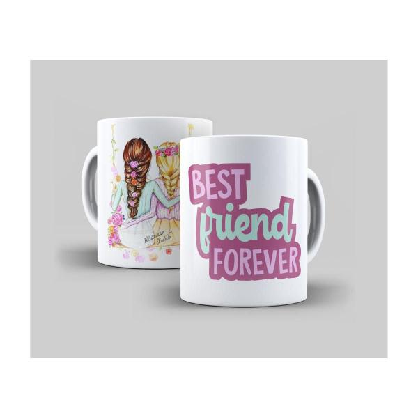 Imagem de Caneca Porcelana Divertida Amizade Best Friend Forever