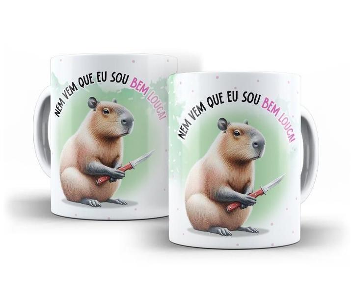 Imagem de Caneca Porcelana Divertida Nem Vem Que Eu Sou Bem Louca