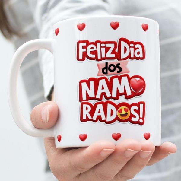 Imagem de Caneca Porcelana Feliz dia dos Namorados Est. Ilus 23 37 -  Zlprint