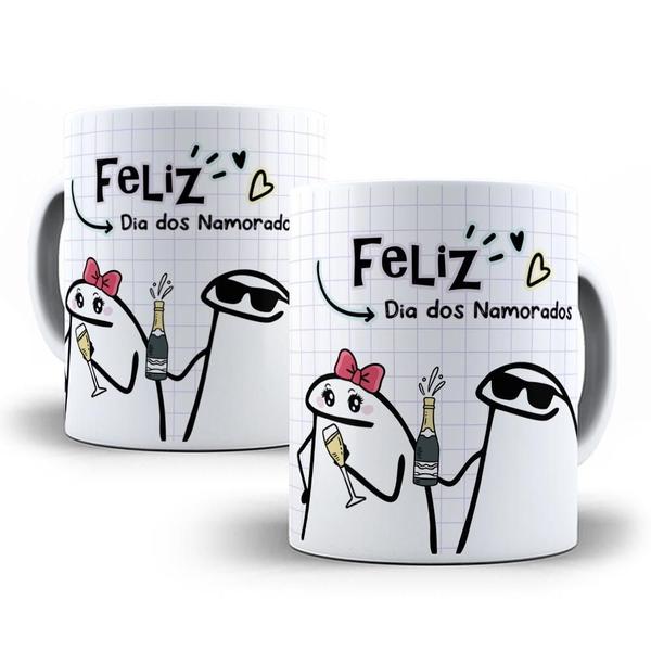 Imagem de Caneca Porcelana Feliz Dia Dos Namorados Flork Presente Dia