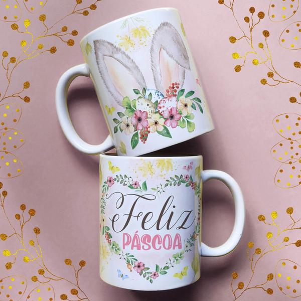 Imagem de Caneca porcelana feliz pascoa 04 325 ml