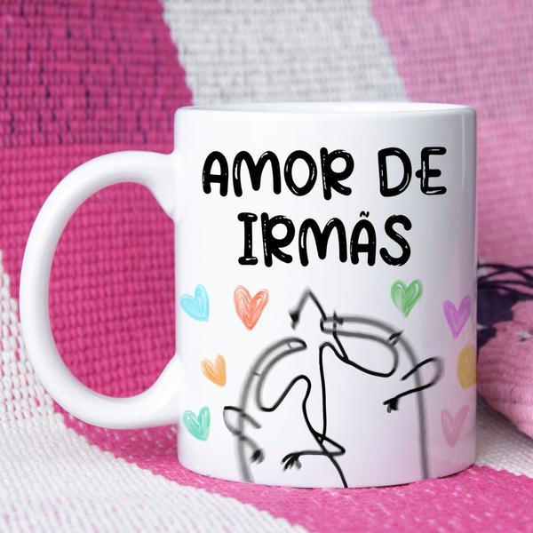 Imagem de Caneca Porcelana Flork Amor de irmãs 325 ml