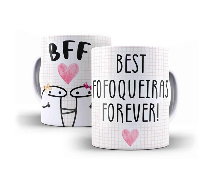 Imagem de Caneca Porcelana Humor Flork BFF Best Fofoqueiras Forever