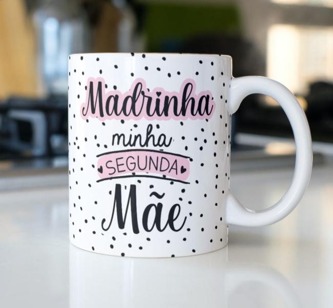 Imagem de Caneca Porcelana Madrinha Minha Segunda Mãe Est. Minimalista - Dia das Mães Zlprint