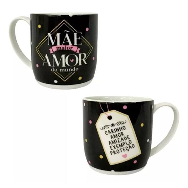 Imagem de Caneca Porcelana Mãe Maior amor do mundo 300ml