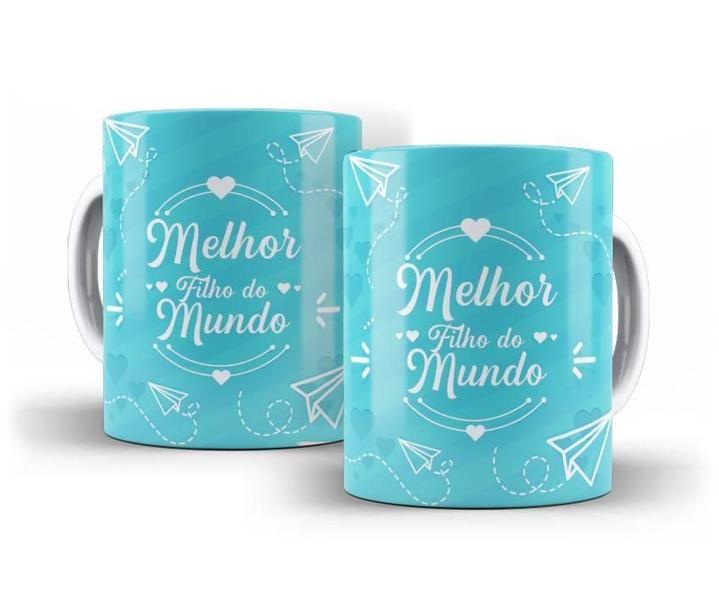 Imagem de Caneca Porcelana Melhor Filho Do Mundo Presente Família