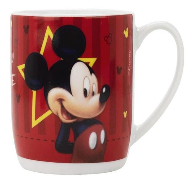Caneca Porcelana Mickey Mouse 300ml Vermelho Disney Imagem de Caneca Porcelana Mickey Mouse 300ml Vermelho Disney
