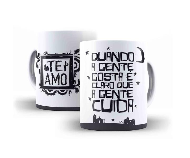 Imagem de Caneca Porcelana Namorados Quando A Gente Gosta