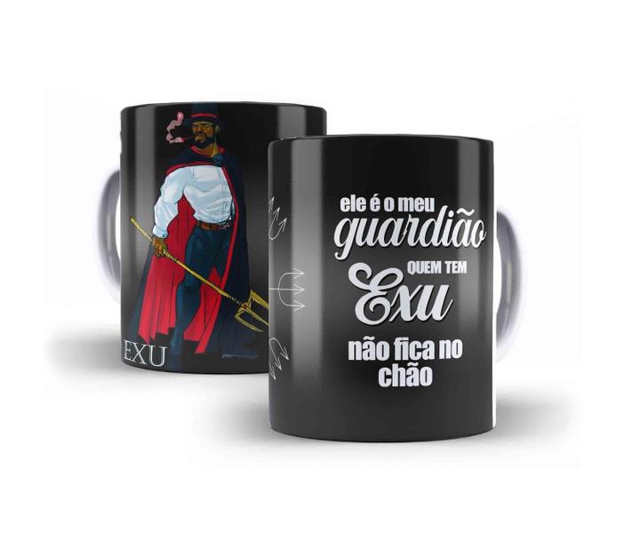 Imagem de Caneca Porcelana Orixá Quem Tem Exu Não Fica No Chão