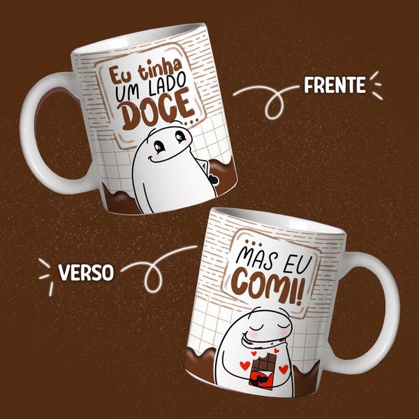 Imagem de Caneca Porcelana  Páscoa Se a vida se torna uma barra que seja de chocolate 325 ml