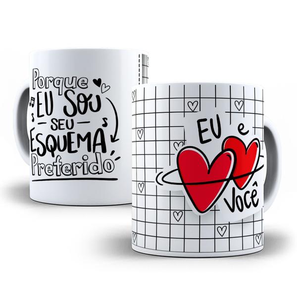 Imagem de Caneca porcelana personalizada - presente para Namorado (a) sou seu esquema preferido