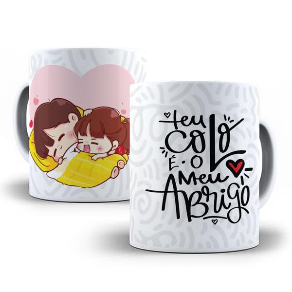 Imagem de Caneca porcelana personalizada - presente para Namorado (a) teu colo é meu abrigo