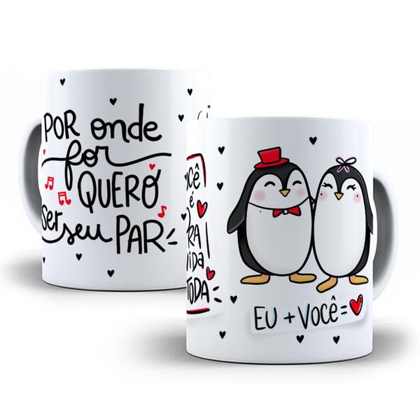 Imagem de Caneca porcelana personalizada - presente para Namorado (a) você é pra vida toda