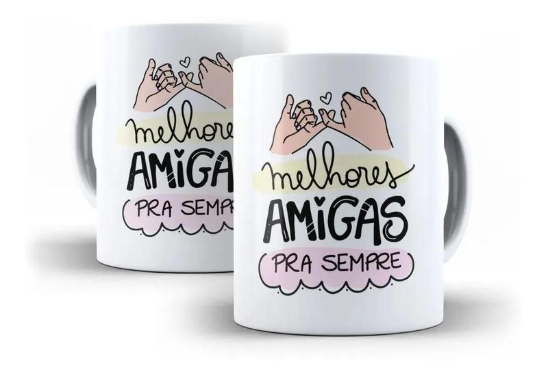 Imagem de Caneca Porcelana Presente Amizade Melhores Amigas Pra Sempre