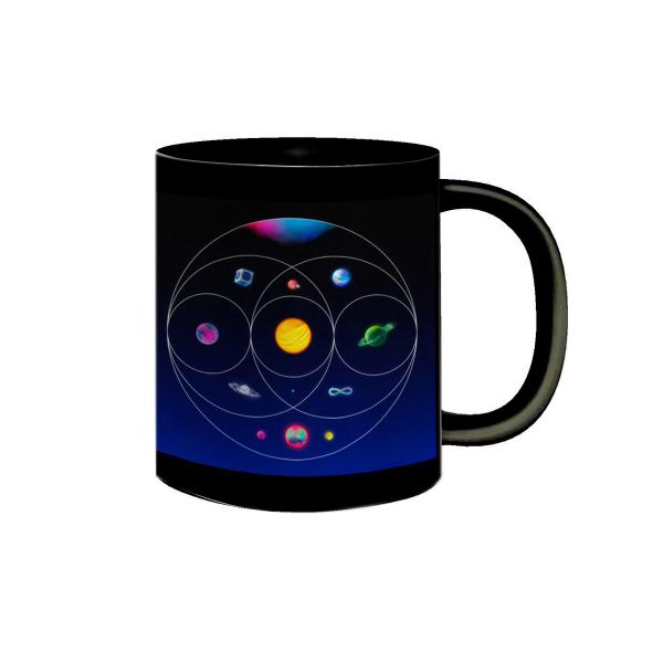 Imagem de Caneca Porcelana Preta Banda Coldplay Music of The Spheres