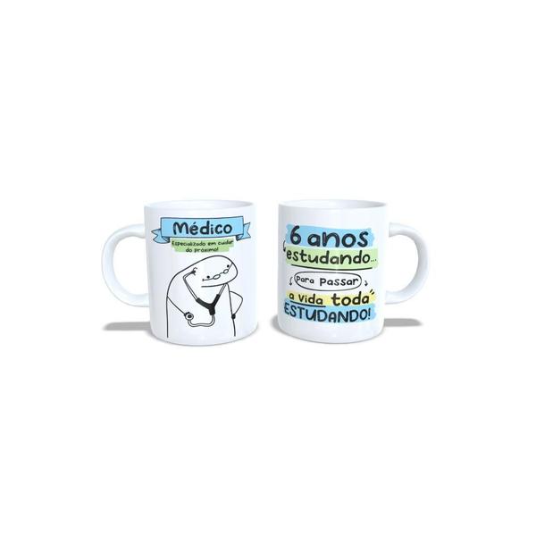 Imagem de Caneca Porcelana Profissão Médico Flork Presente Lembrança