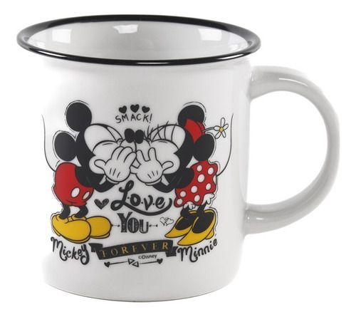 Imagem de Caneca Porcelana Retrô Mickey Minnie 300ml Licenciada Disney